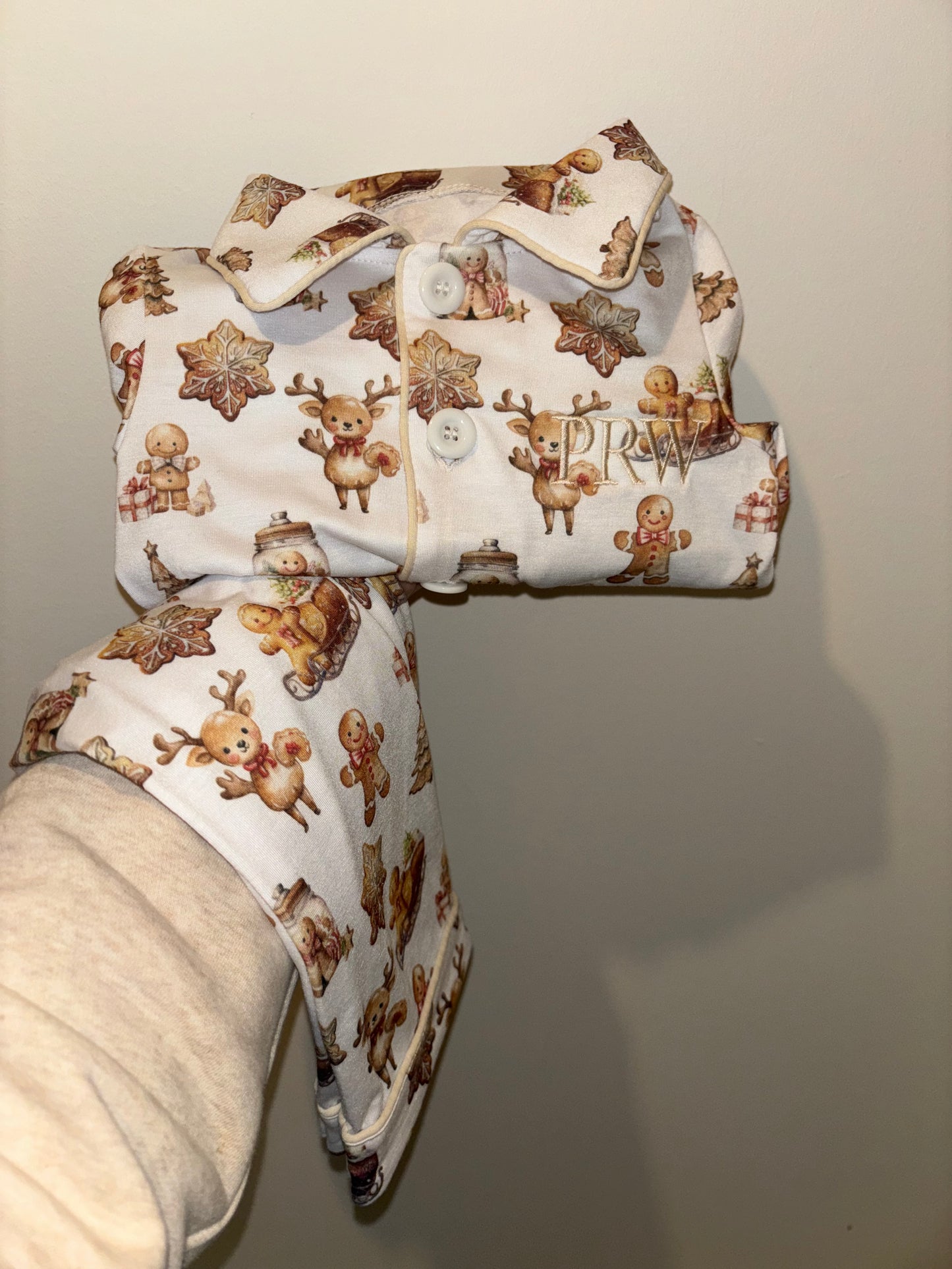 Plain kids Gingerbread Christmas pjs