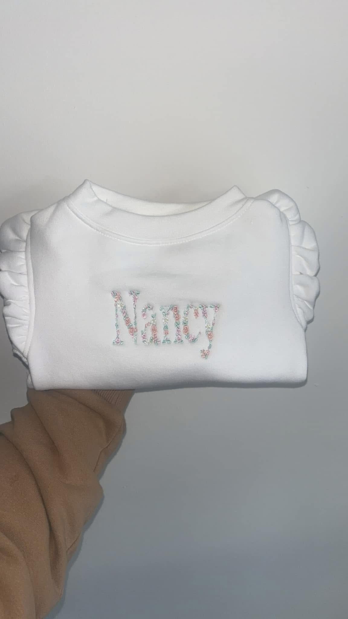 Floral Name (frilled sleeve)