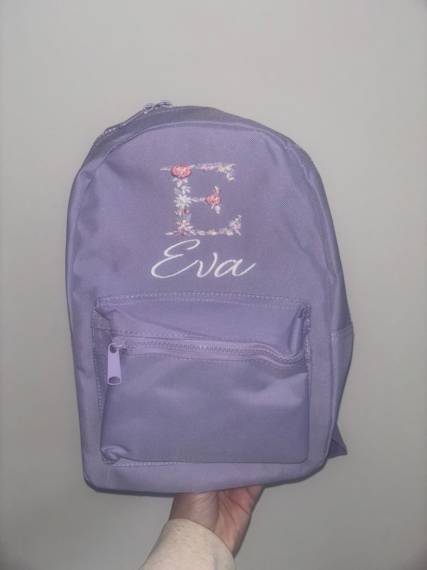 Floral Initial Backpack