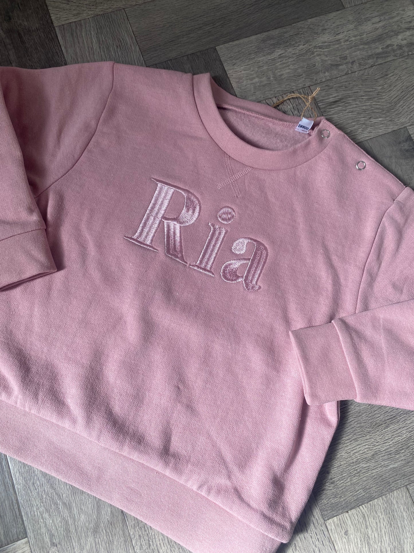 Dusty Pink Jumper with Pink Block Name