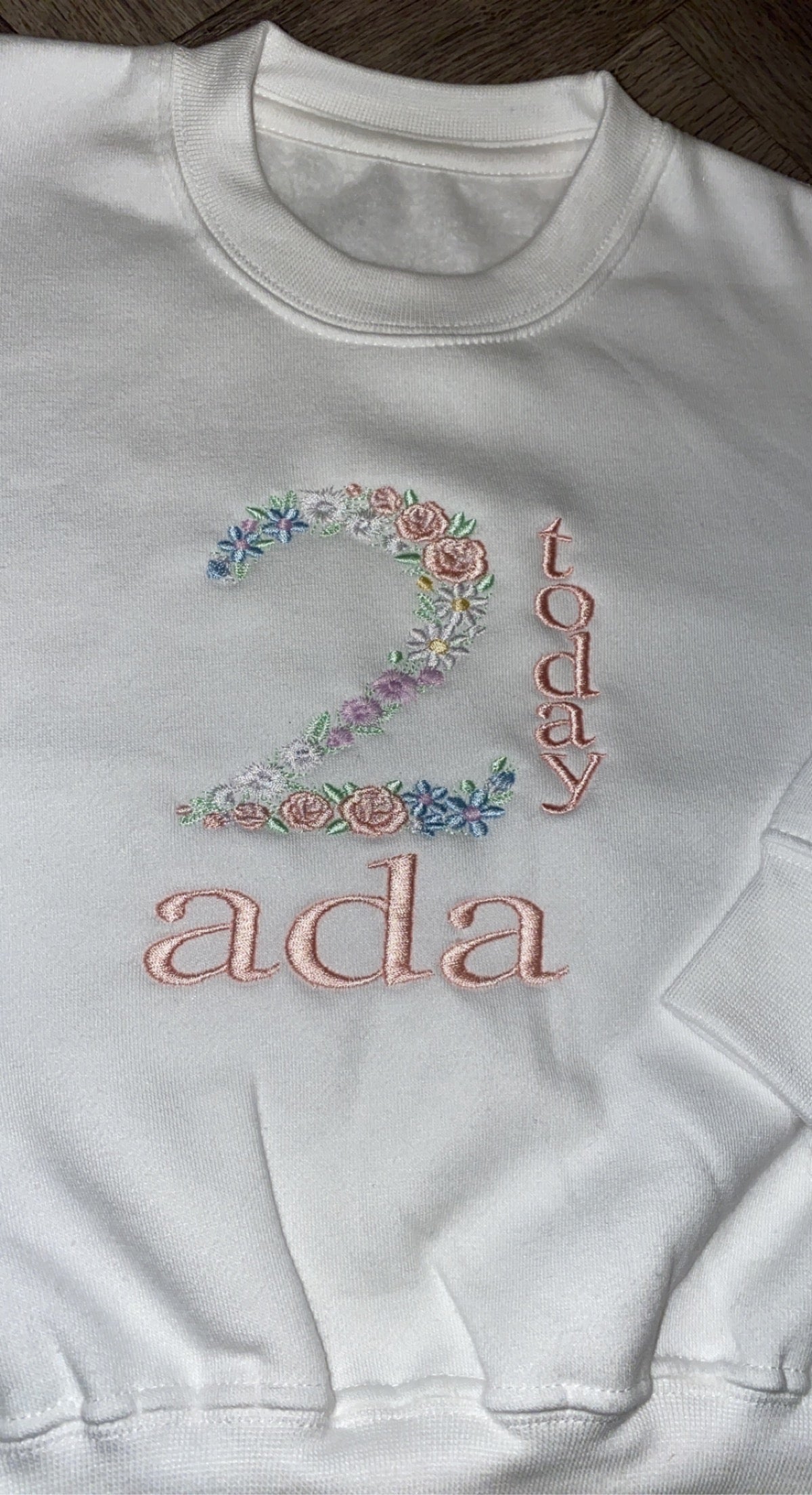 Floral Number Birthday Jumper