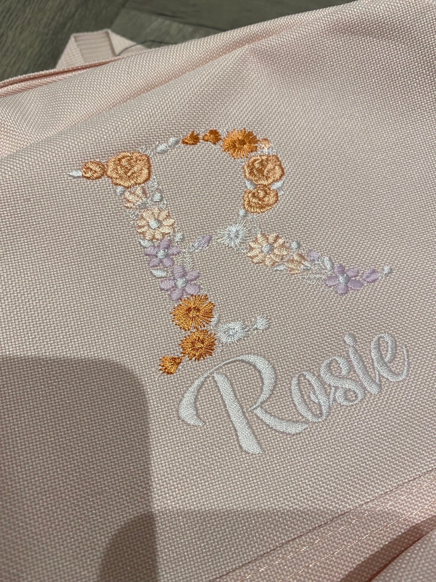 Floral Initial Backpack