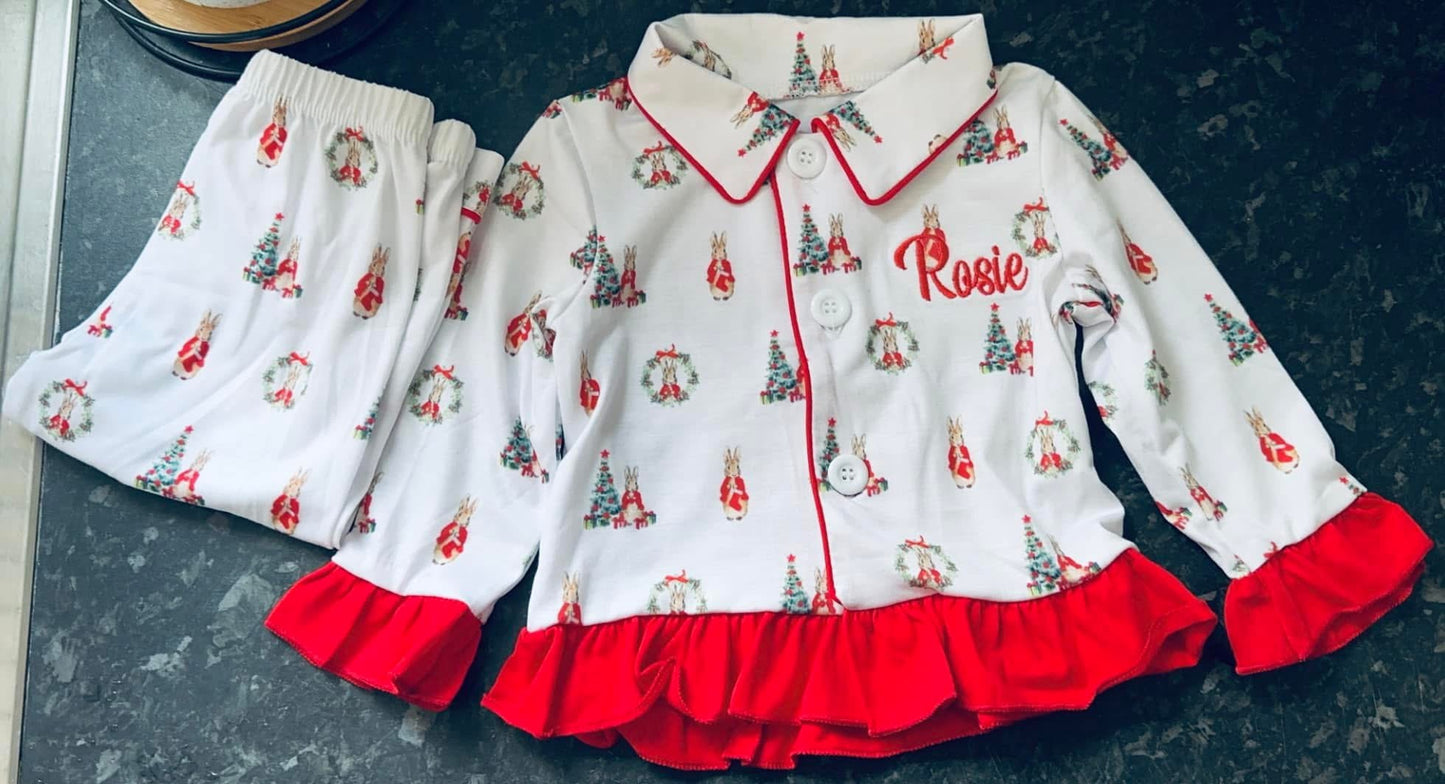 Plain kids Rabbit Christmas pjs
