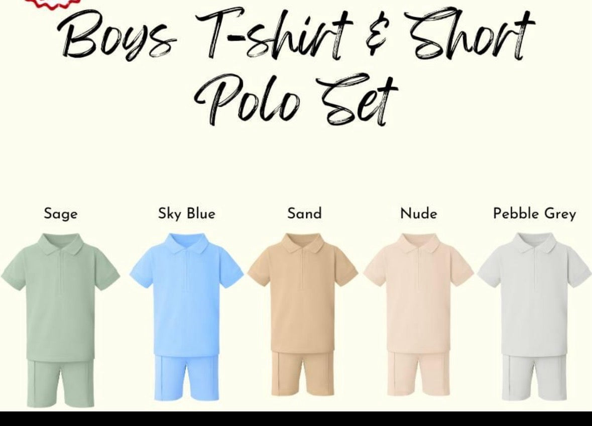 Zipped Polo short set