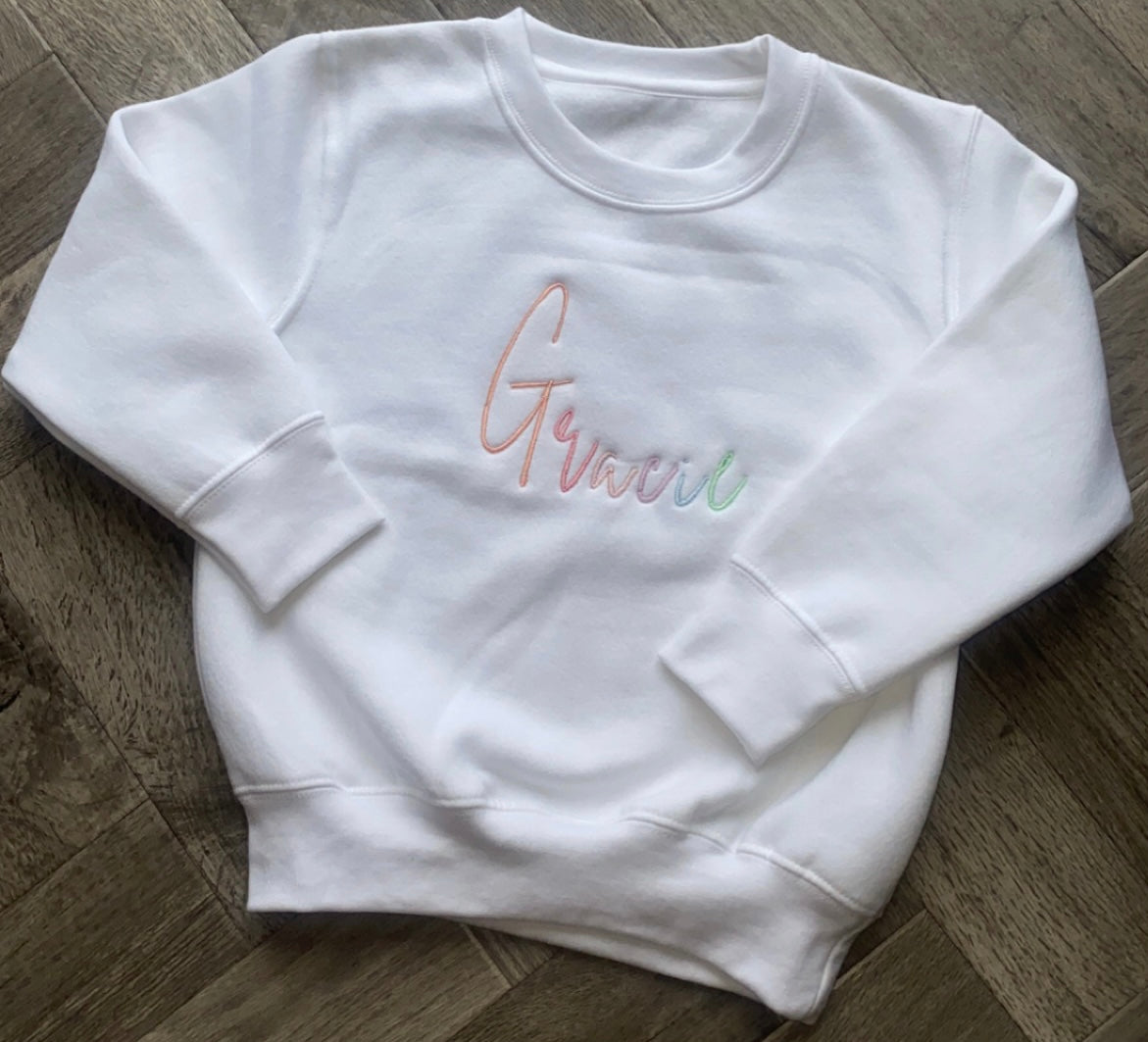Girls multi Signature Jumper