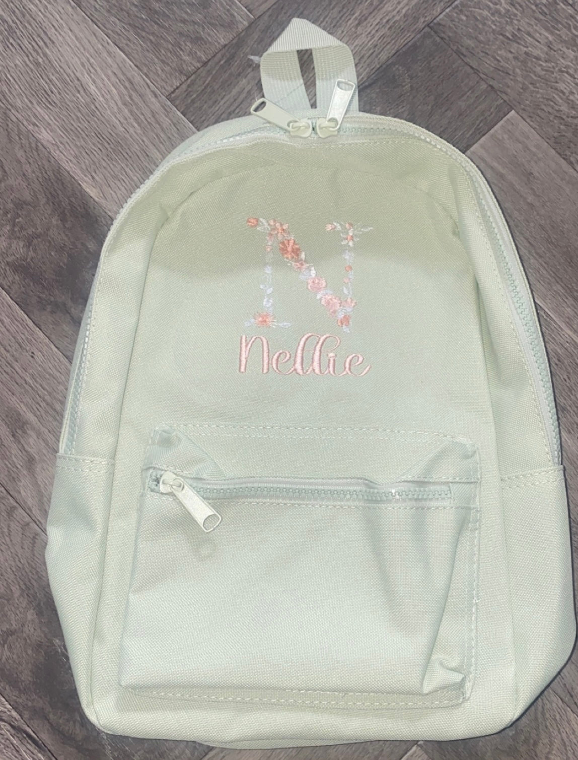 Floral Initial Backpack