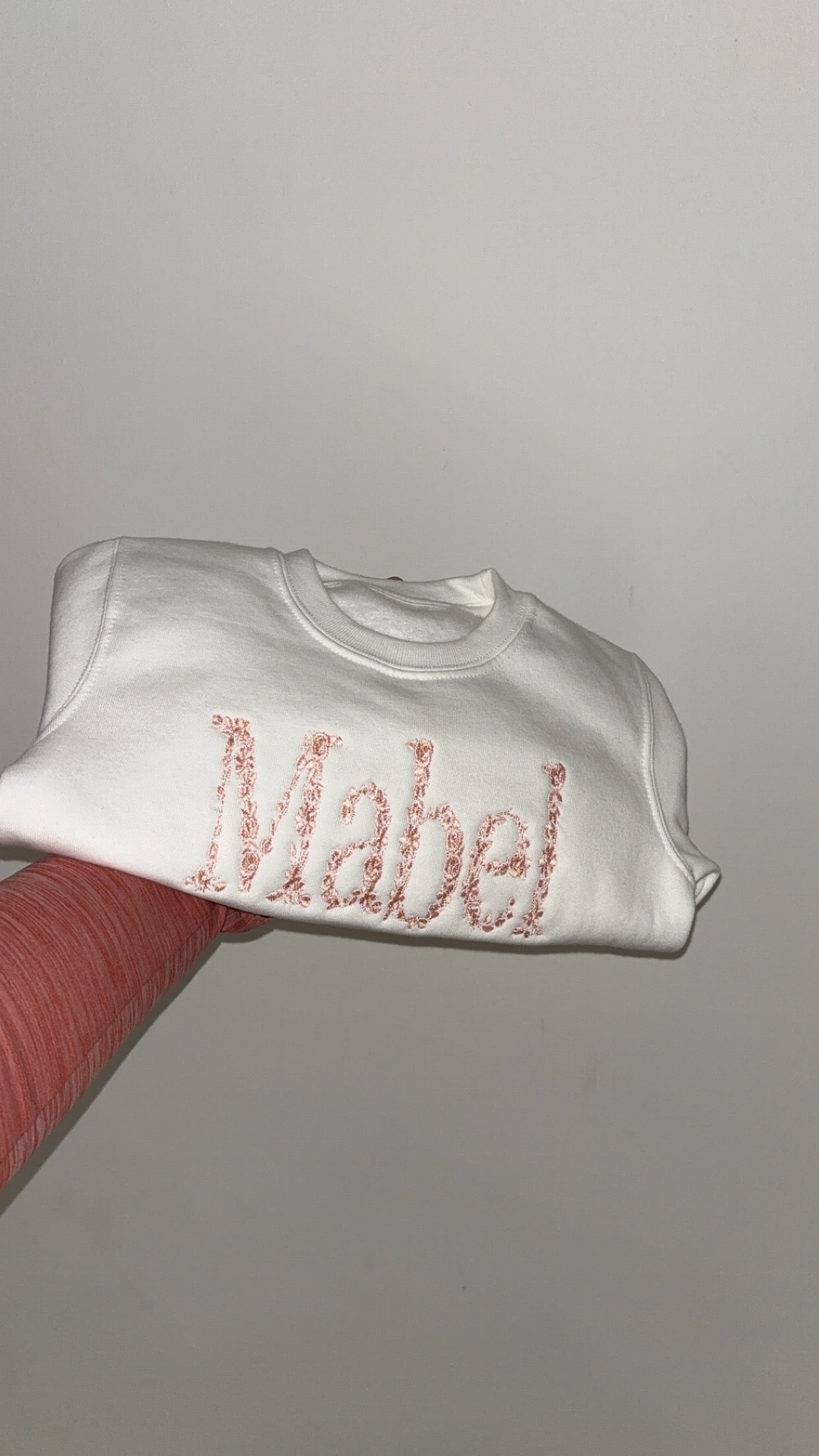 Floral Name Jumper - one colour