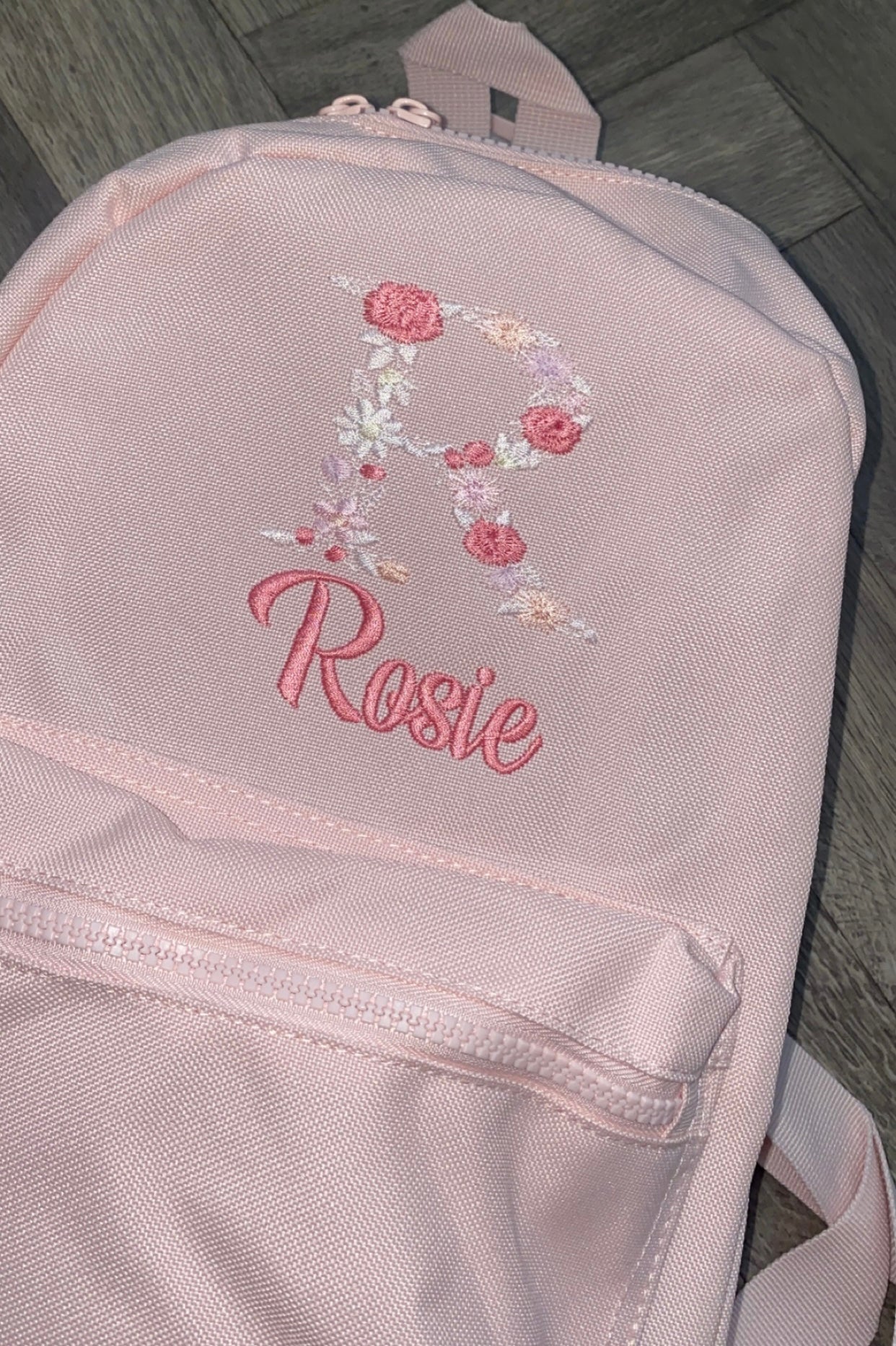 Floral Initial Backpack