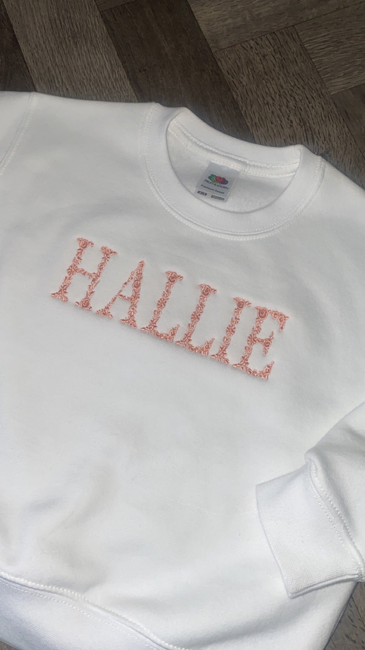 Floral Name Jumper - one colour