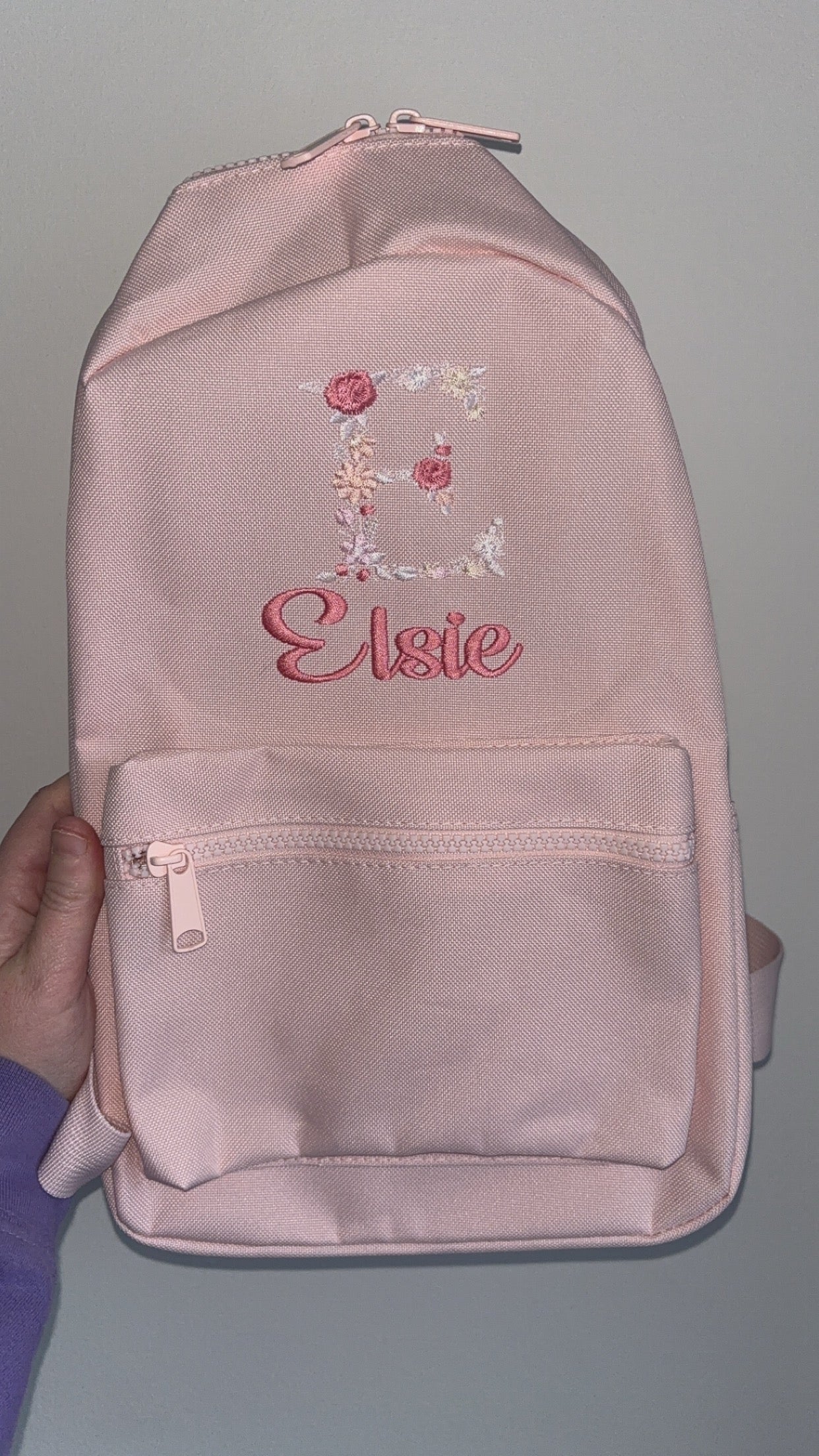 Floral Initial Backpack