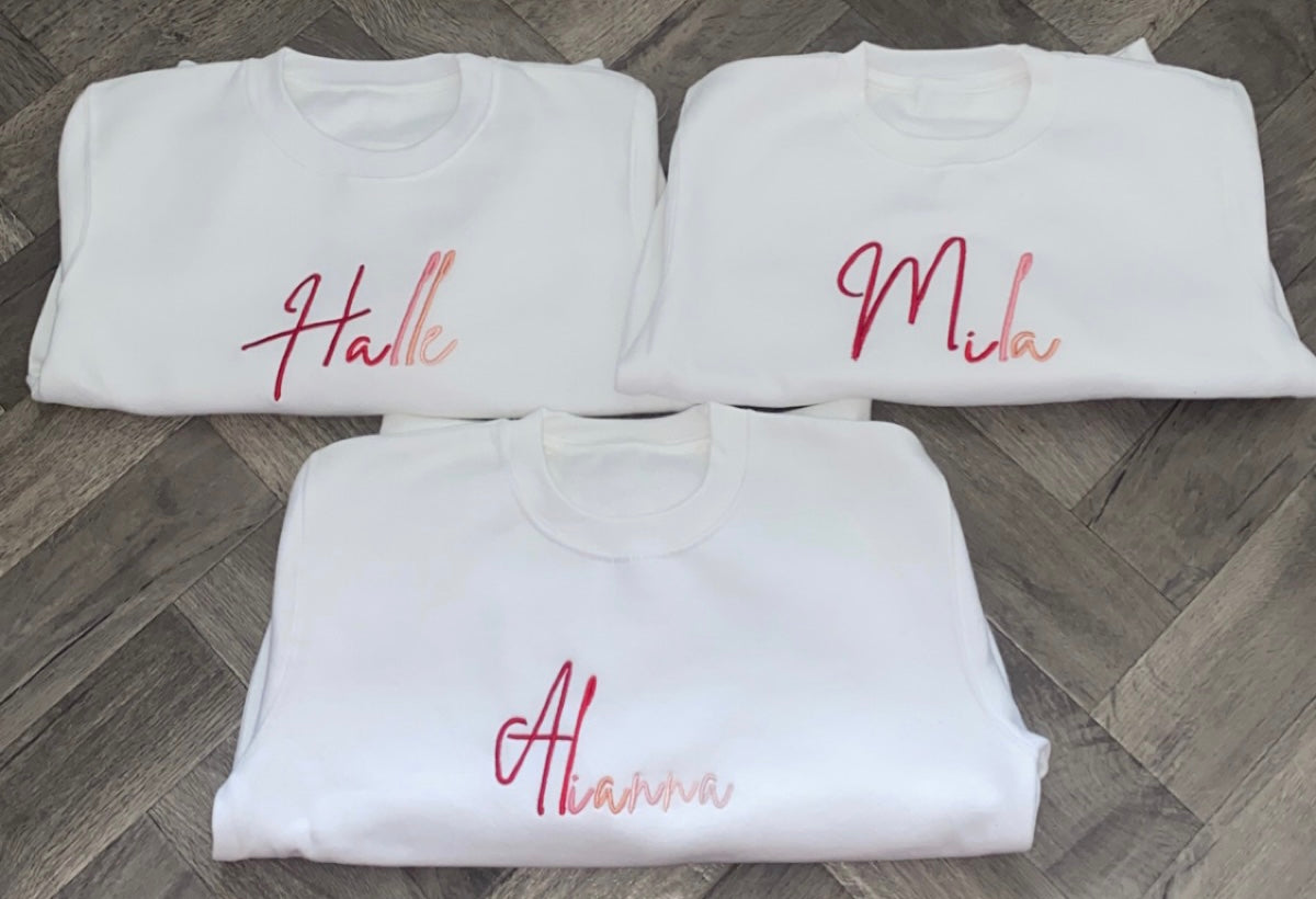 Girls multi Signature Jumper