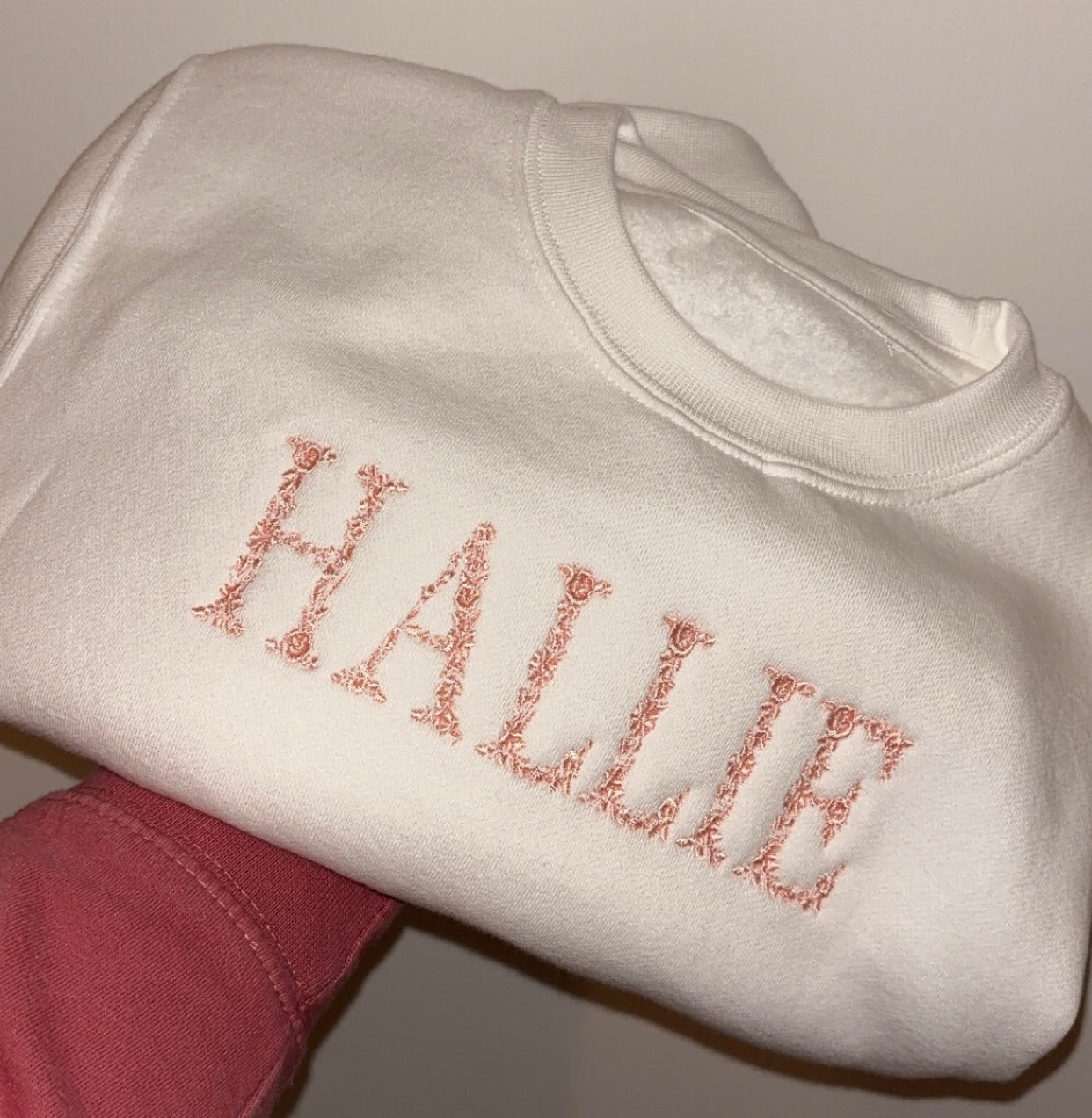 Floral Name Jumper - one colour