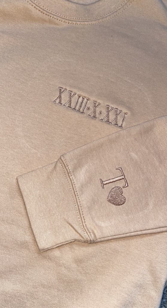Numerical Heart on Sleeve Adults Jumper