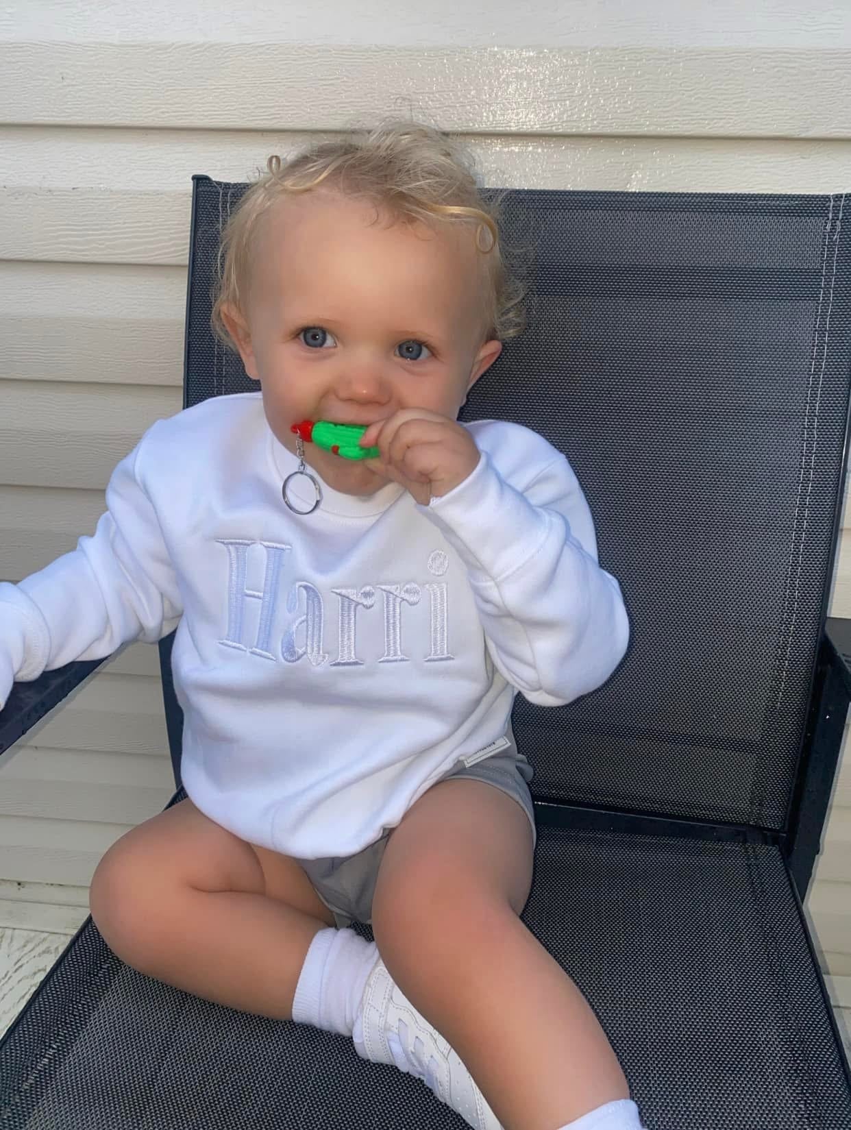 White on white Block Jumper