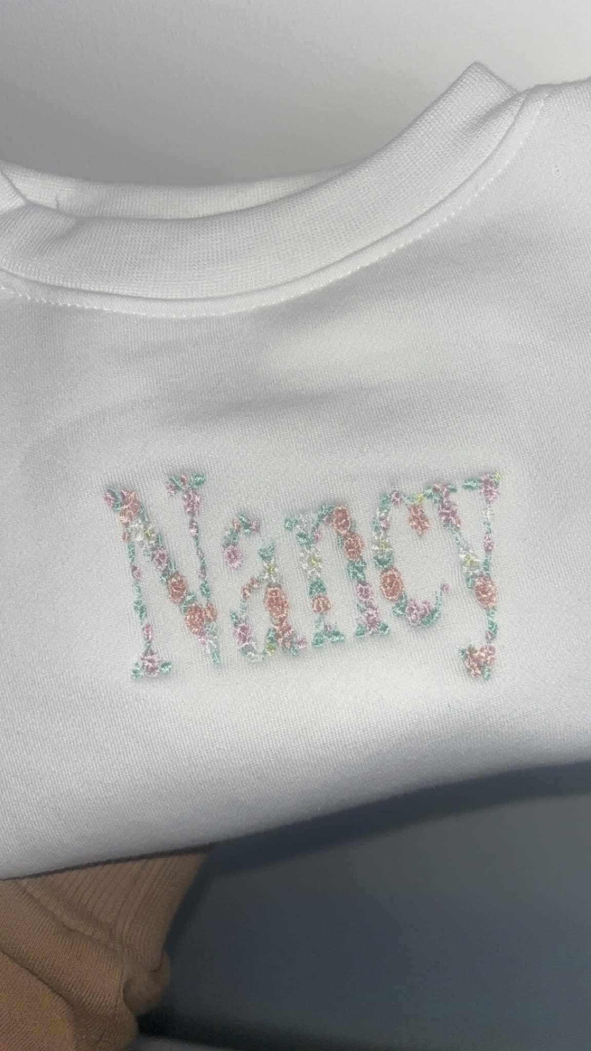 Floral Name (frilled sleeve)