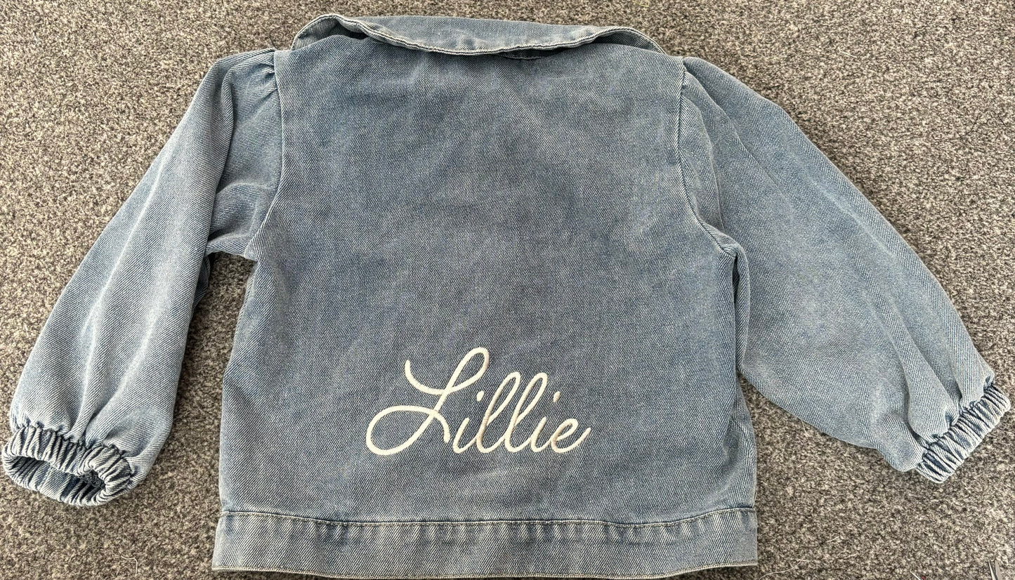 Denim Jacket Embroidery (supply own jacket)