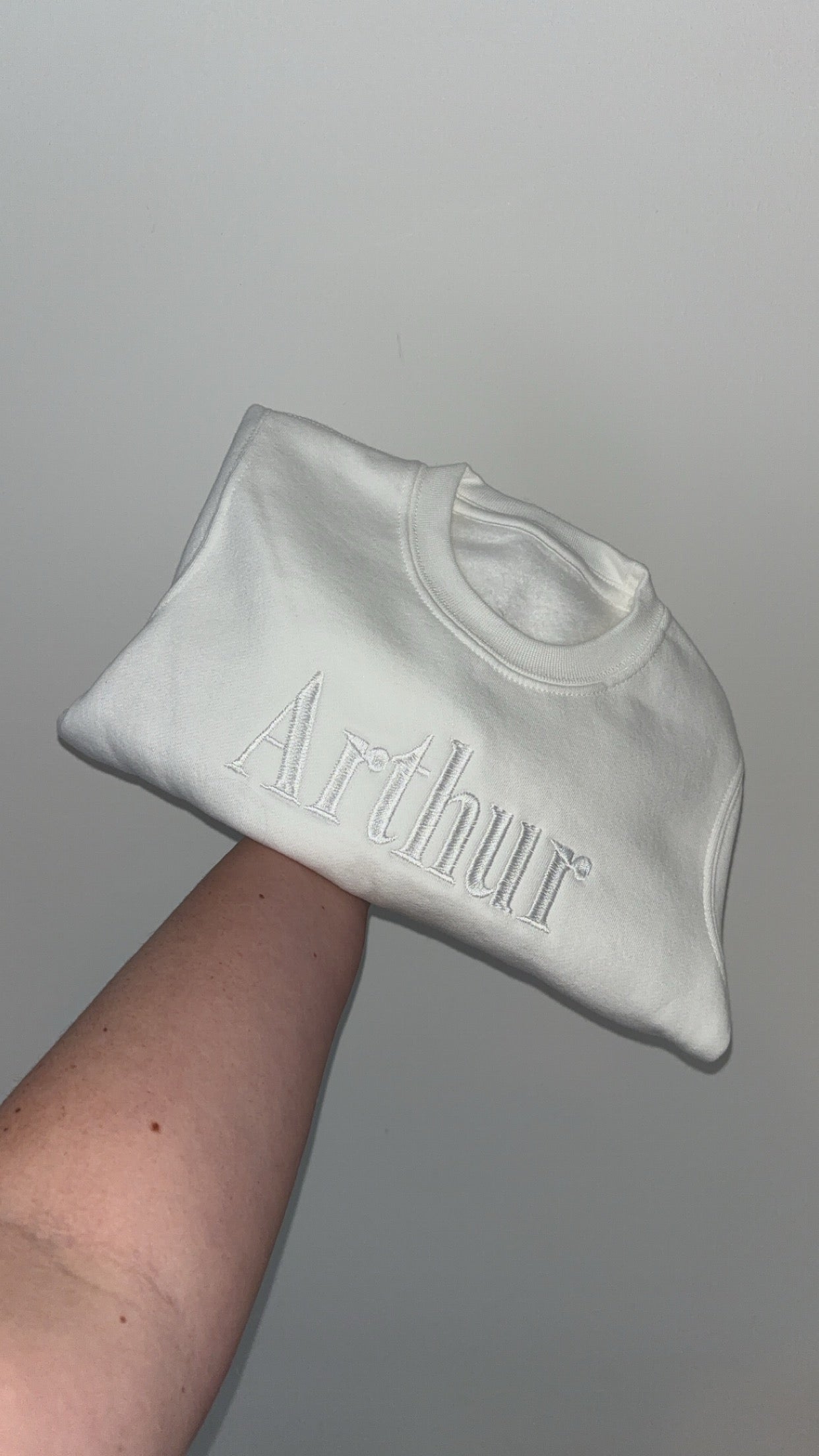 White on white Block Jumper