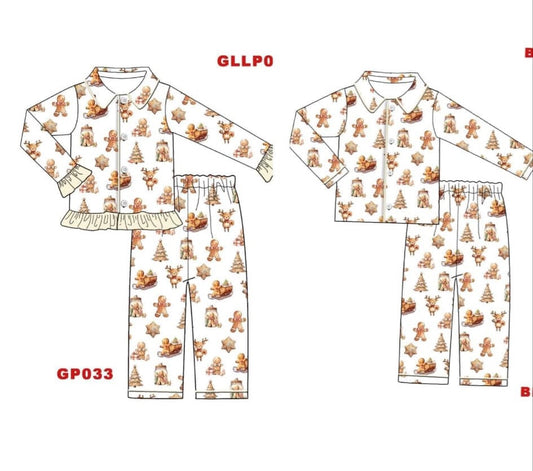 Adults plain Gingerbread Christmas pjs