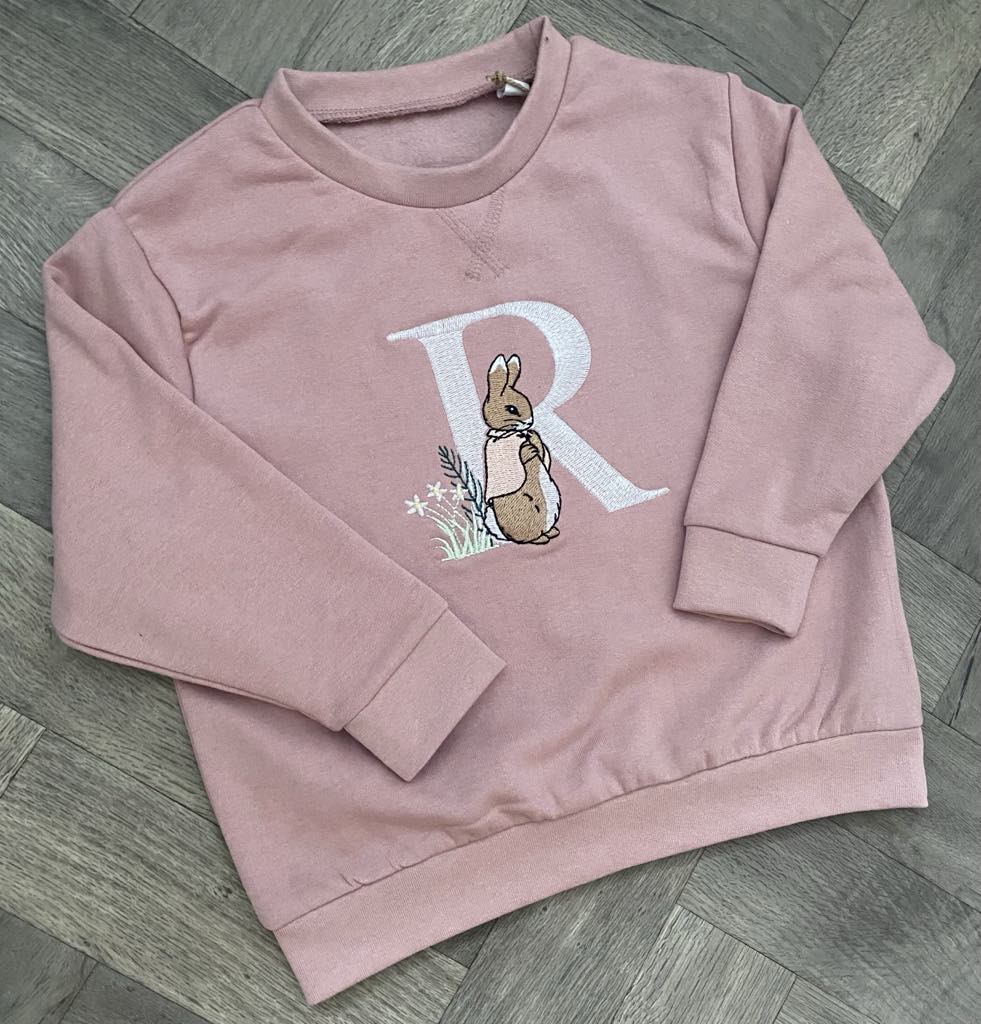 Girls Rabbit initial Jumper