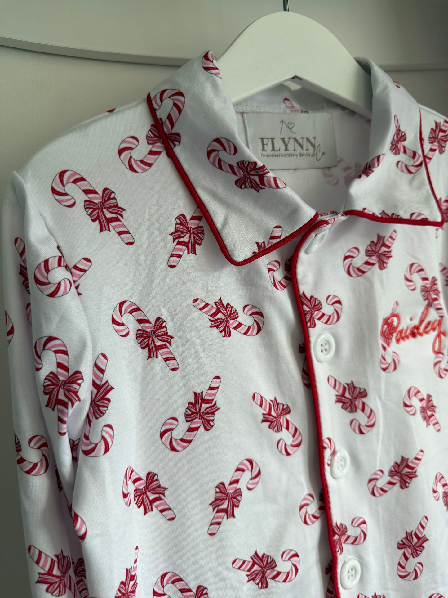 Girls Candy cane Christmas pjs