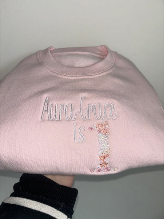 Floral Birthday Jumper