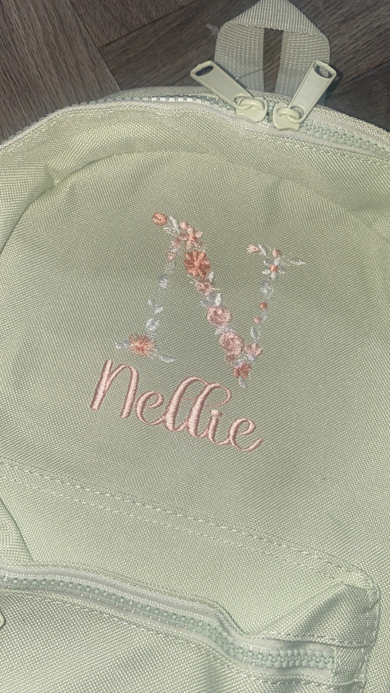 Floral Initial Backpack