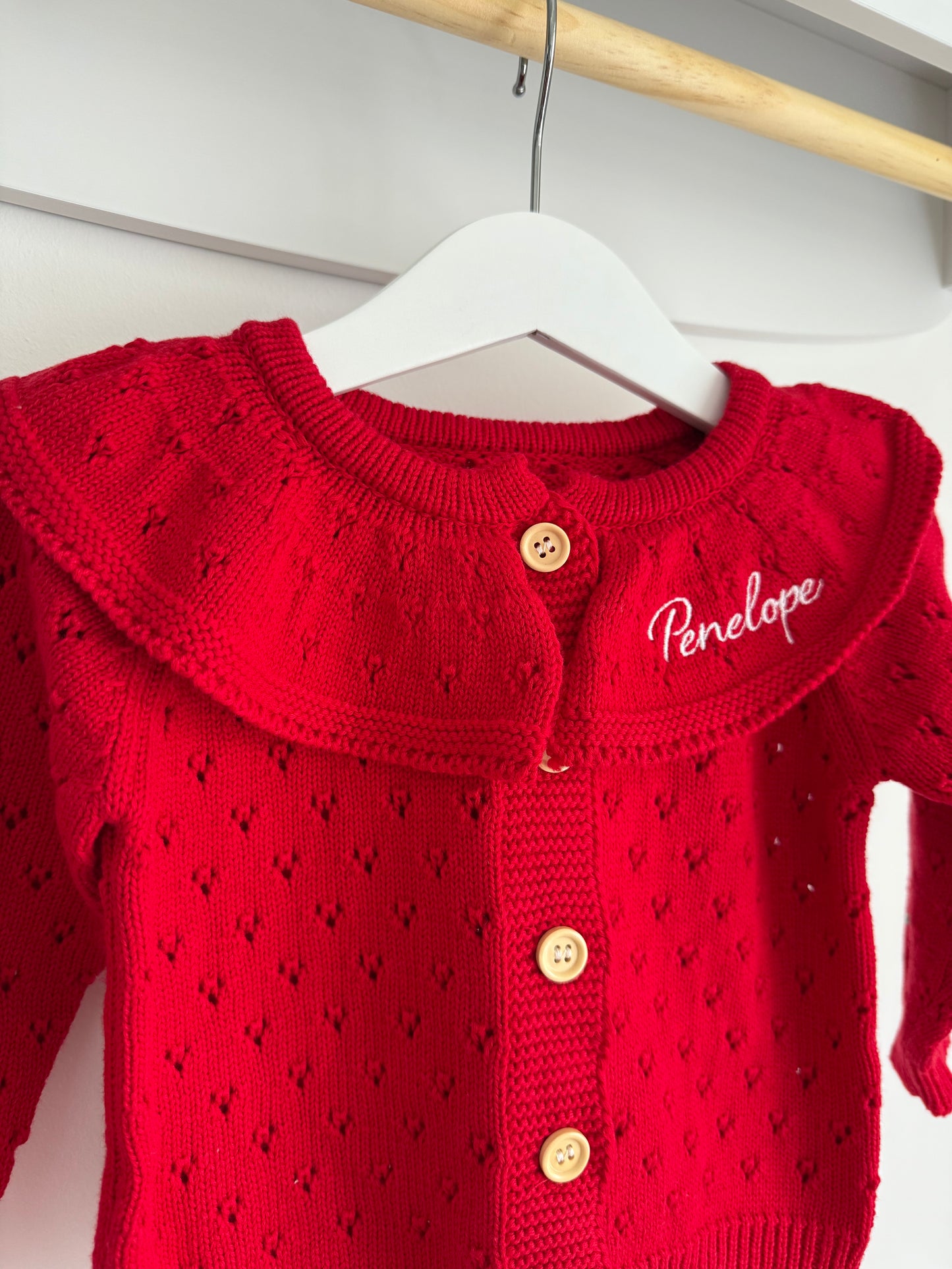 Pointelle cardigan