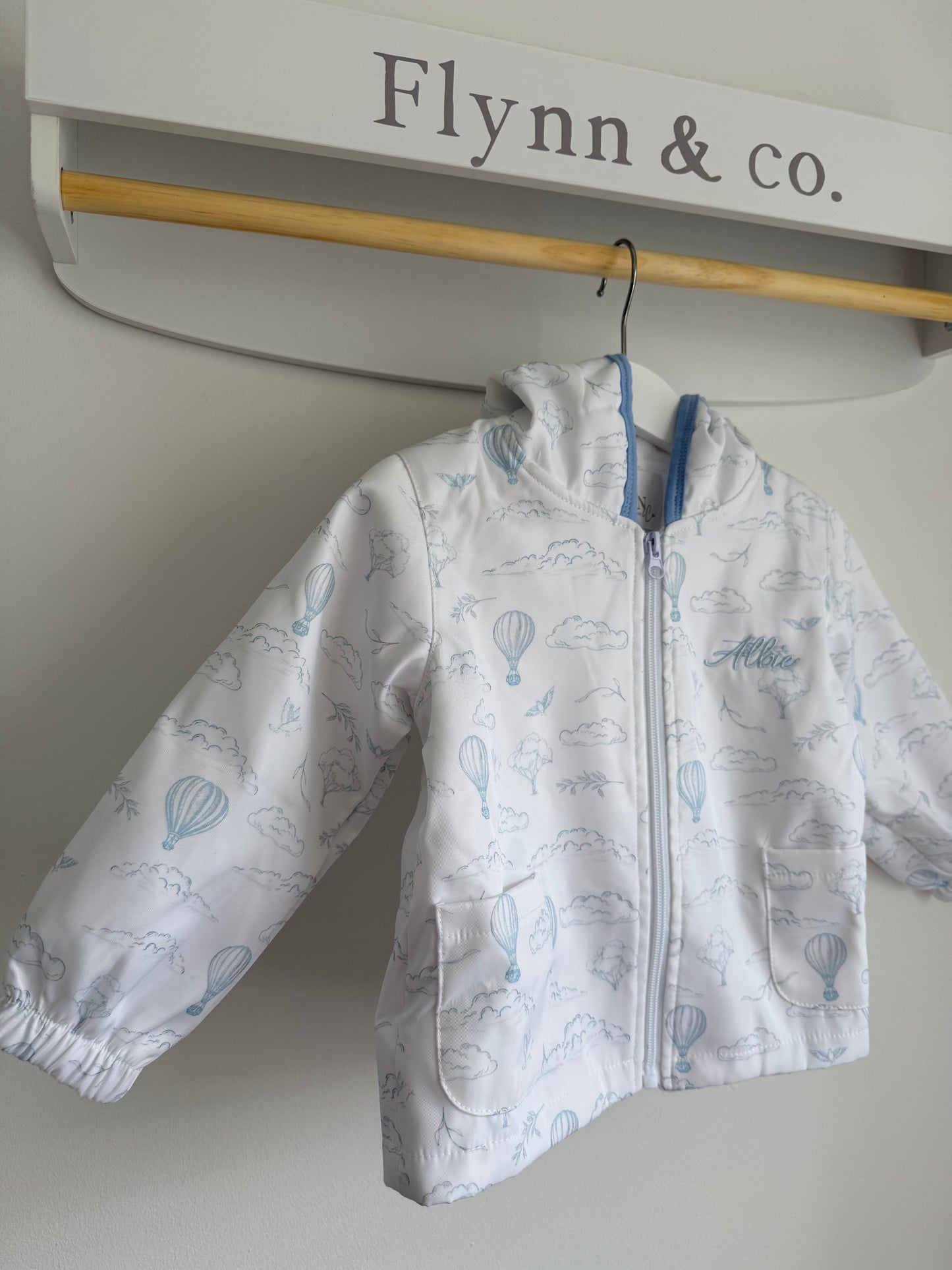 PRE ORDER - Boys hot air balloon raincoat