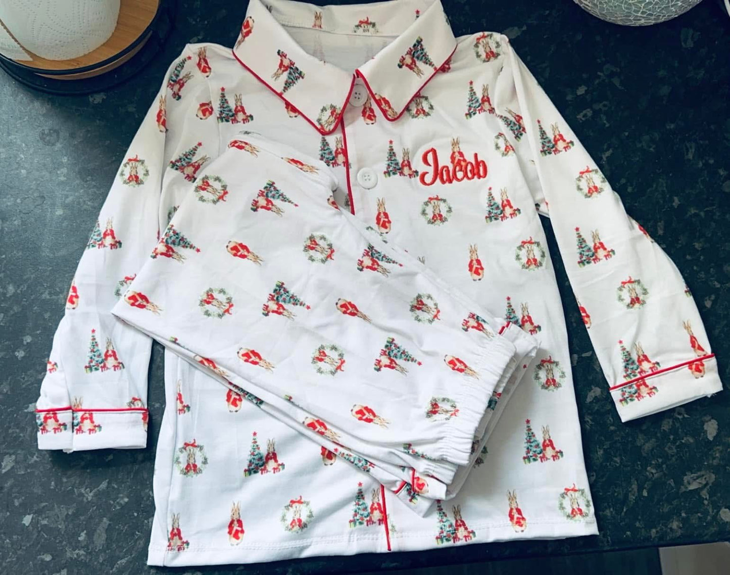 Plain kids Rabbit Christmas pjs