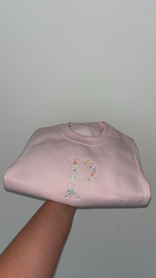 Floral Initial Jumper
