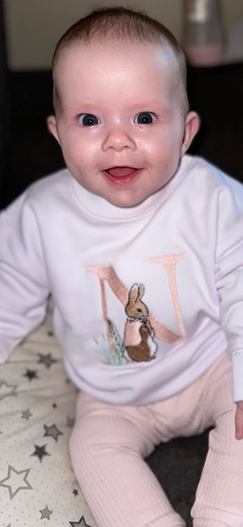 Girls Rabbit initial Jumper